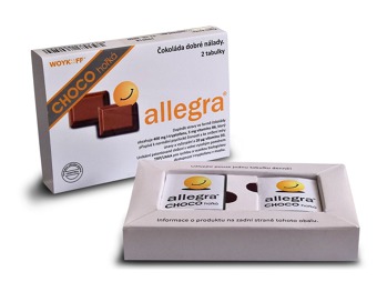allegra CHOCO hořká 2x5 g
